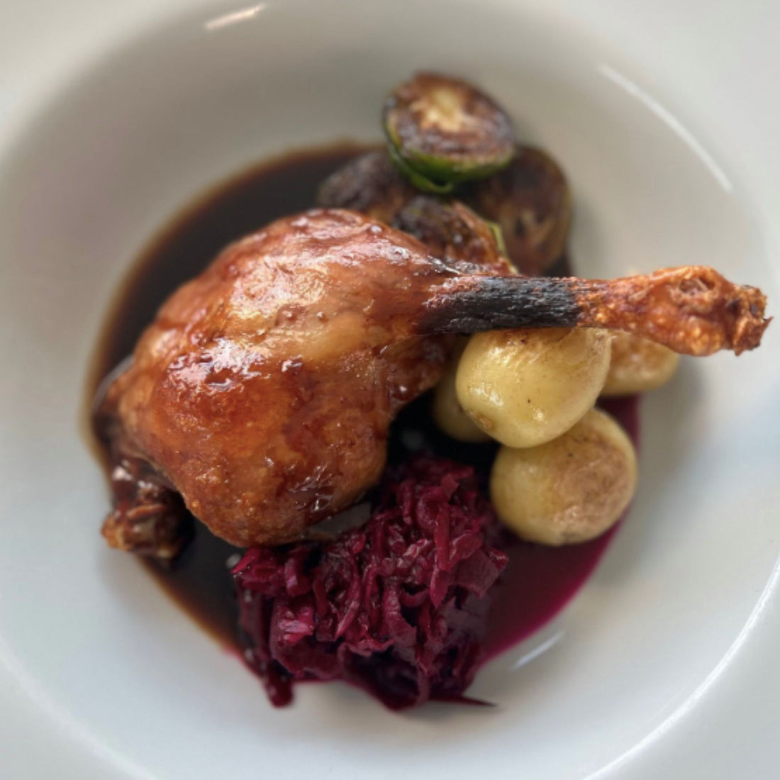 Slow-Roast Duck with Beetroot & Citrus Sauerkraut⁠