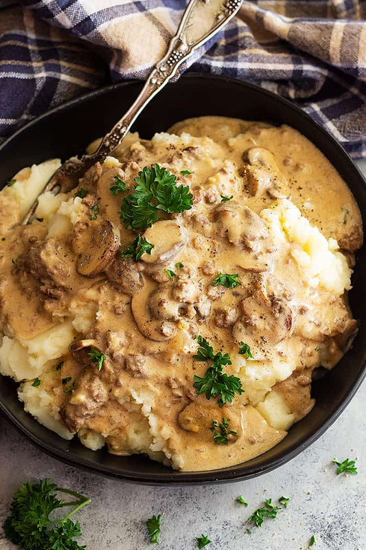 Picture of Beef and Mushroom Stroganoff in a bowl