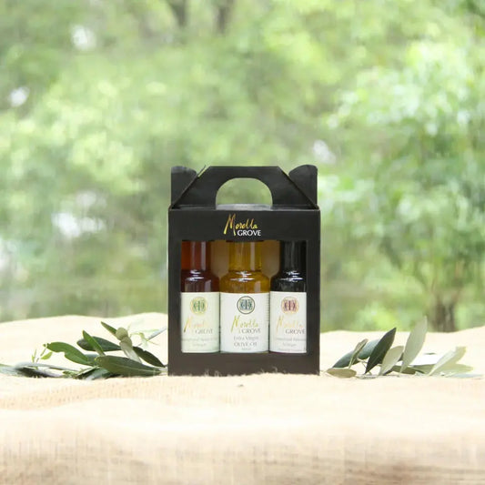 Caramelised Apple Vinegar + Extra Virgin Olive Oil + Beetroot Balsamic Drizzle 100ml Gift Pack Morella Grove