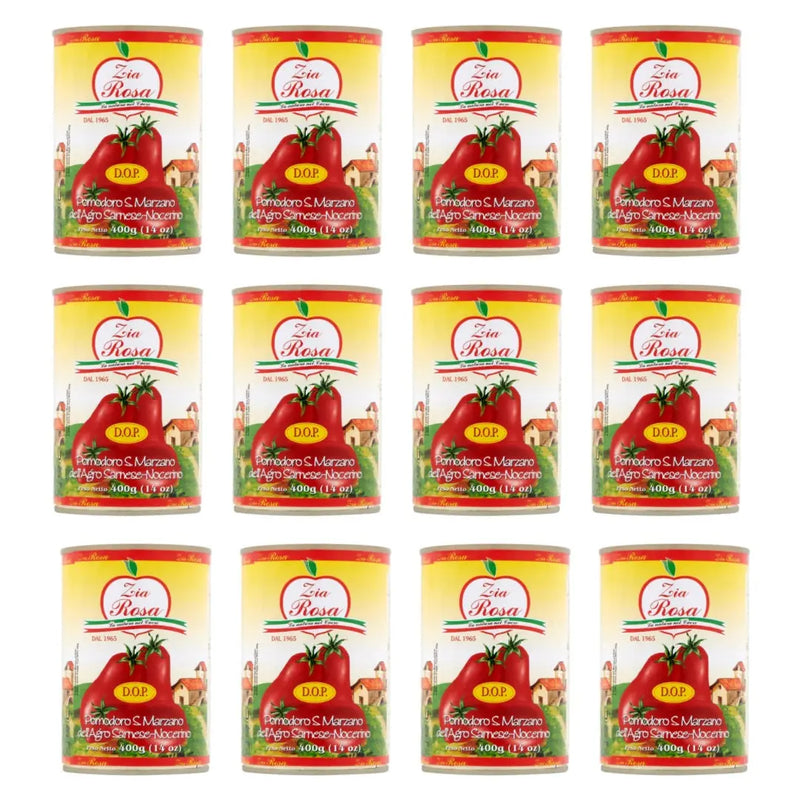 Zia Rosa San Marzano DOP Peeled Tomatoes 400g/14oz 12Pk - petitstresors