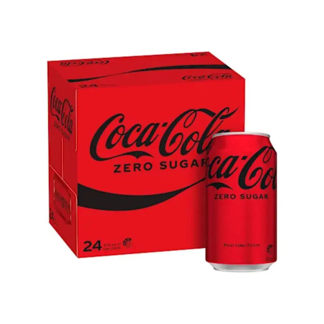 Coca-Cola Zero Soft Drink Cans 375ml 24 Pack Coca Cola