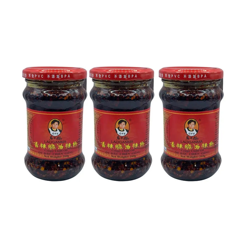 Lao Gan Ma Crispy Chilli Oil 210g x 3 Pack - petitstresors