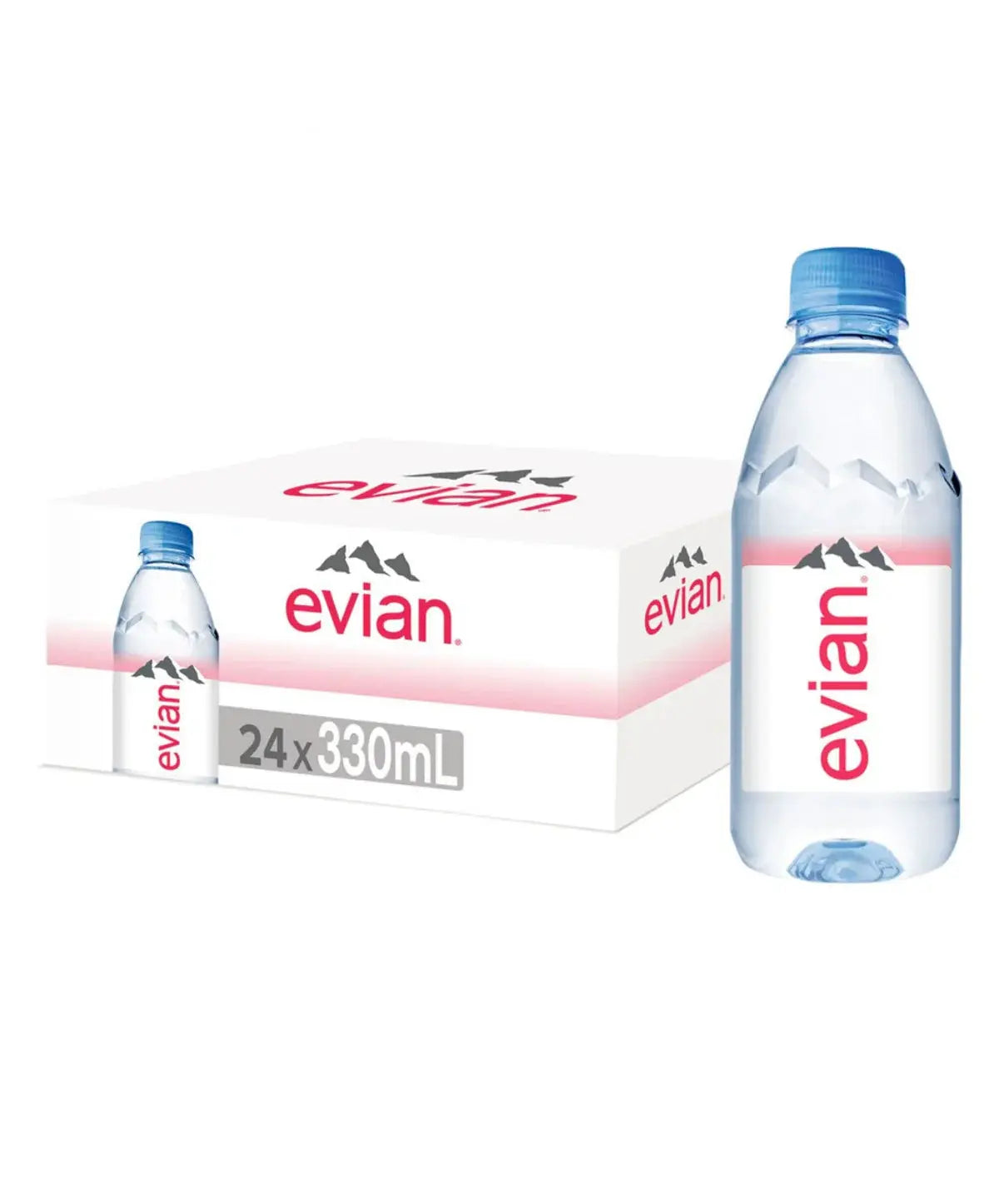 Evian Natural Mineral Water 330ml Bottles Evian