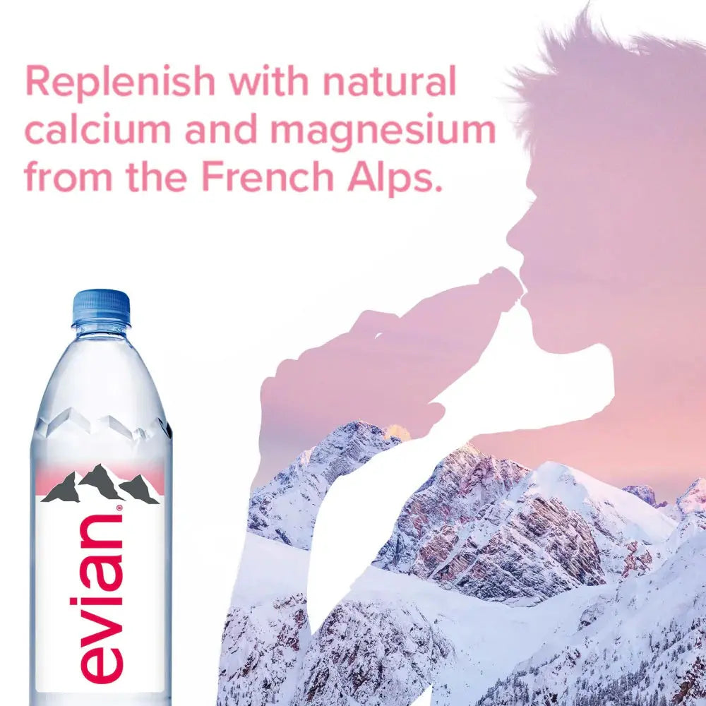 Evian Natural Mineral Water 330ml Bottles Evian