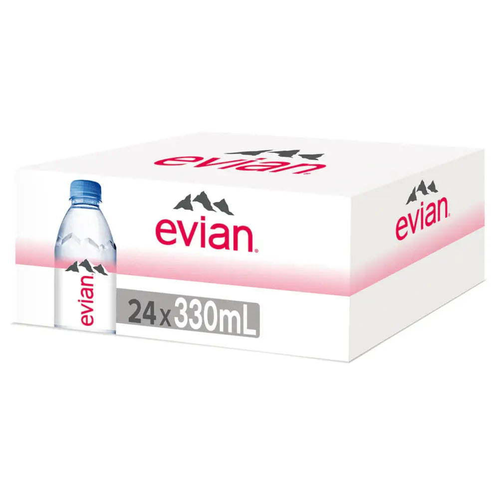 Evian Natural Mineral Water 330ml Bottles Evian