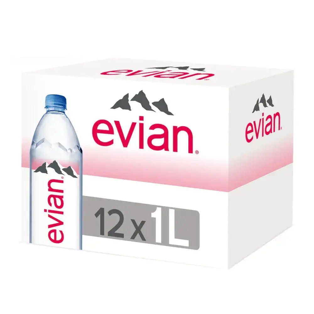 Evian Natural Spring Water - 1L Bottle Evian