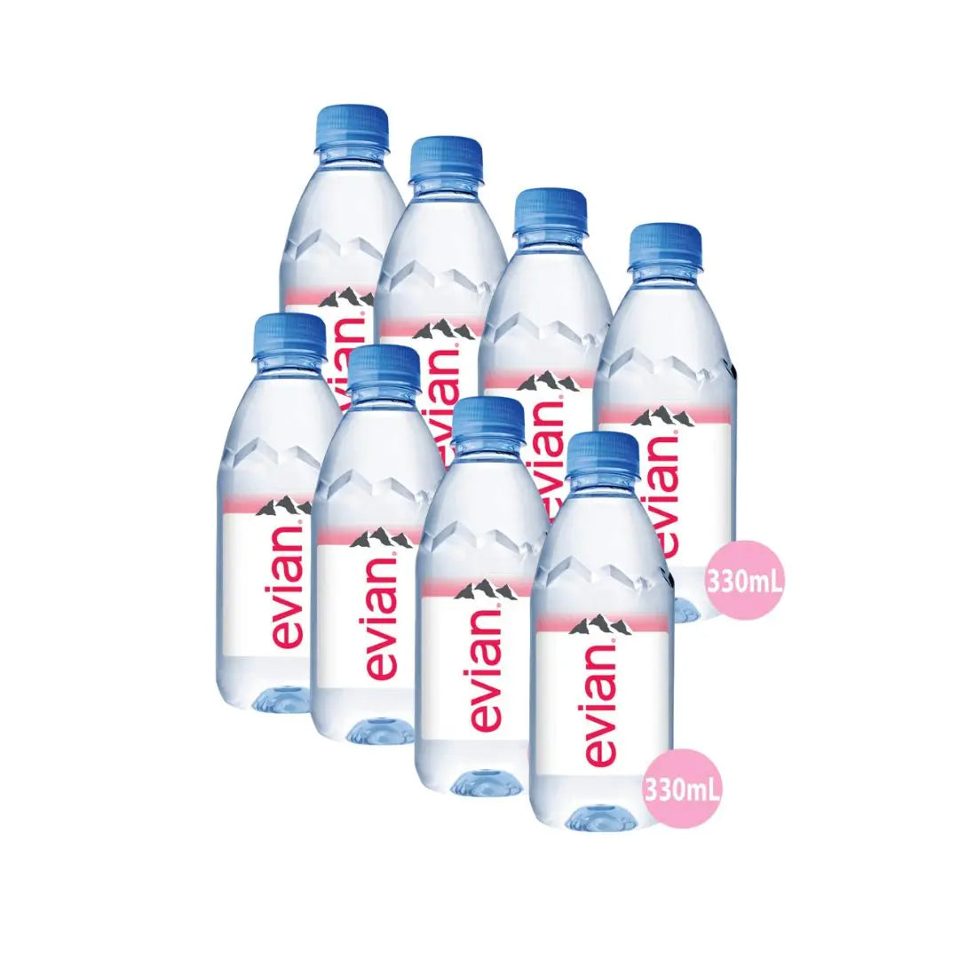 Evian Natural Mineral Water 330ml Bottles Evian