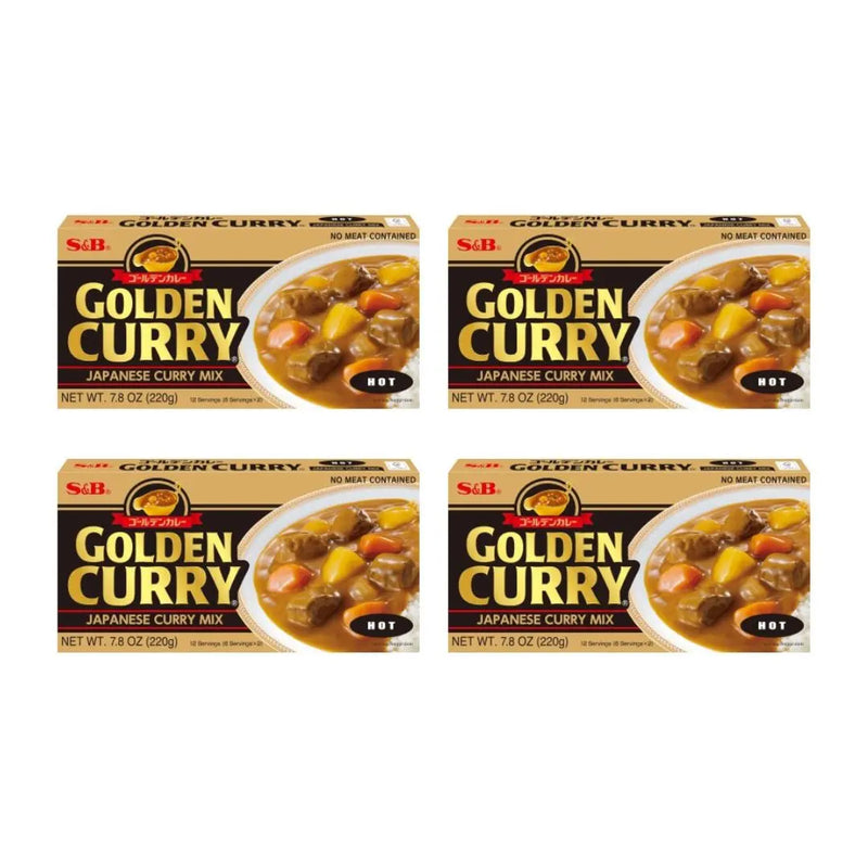 Golden Curry Mix Hot 220g 4Pk - petitstresors