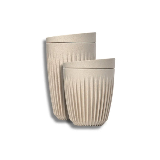 Huskee Cups | Keep Cups with Lids 2 Pack 8oz & 12oz Natural - petitstresors