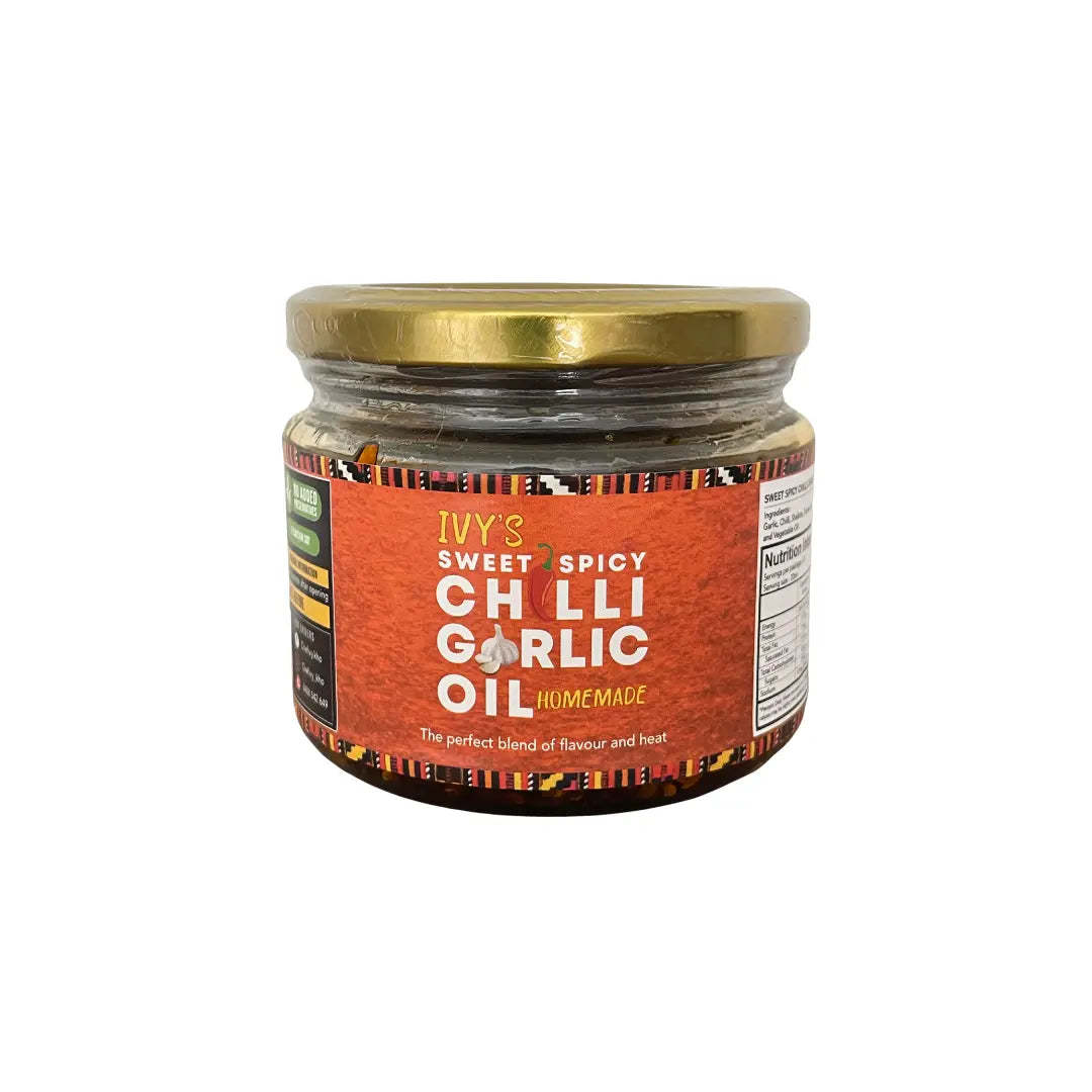 Sweet Spicy Chilli Garlic Oil Ivy’s Homemade 300ml V GF NF - petitstresors