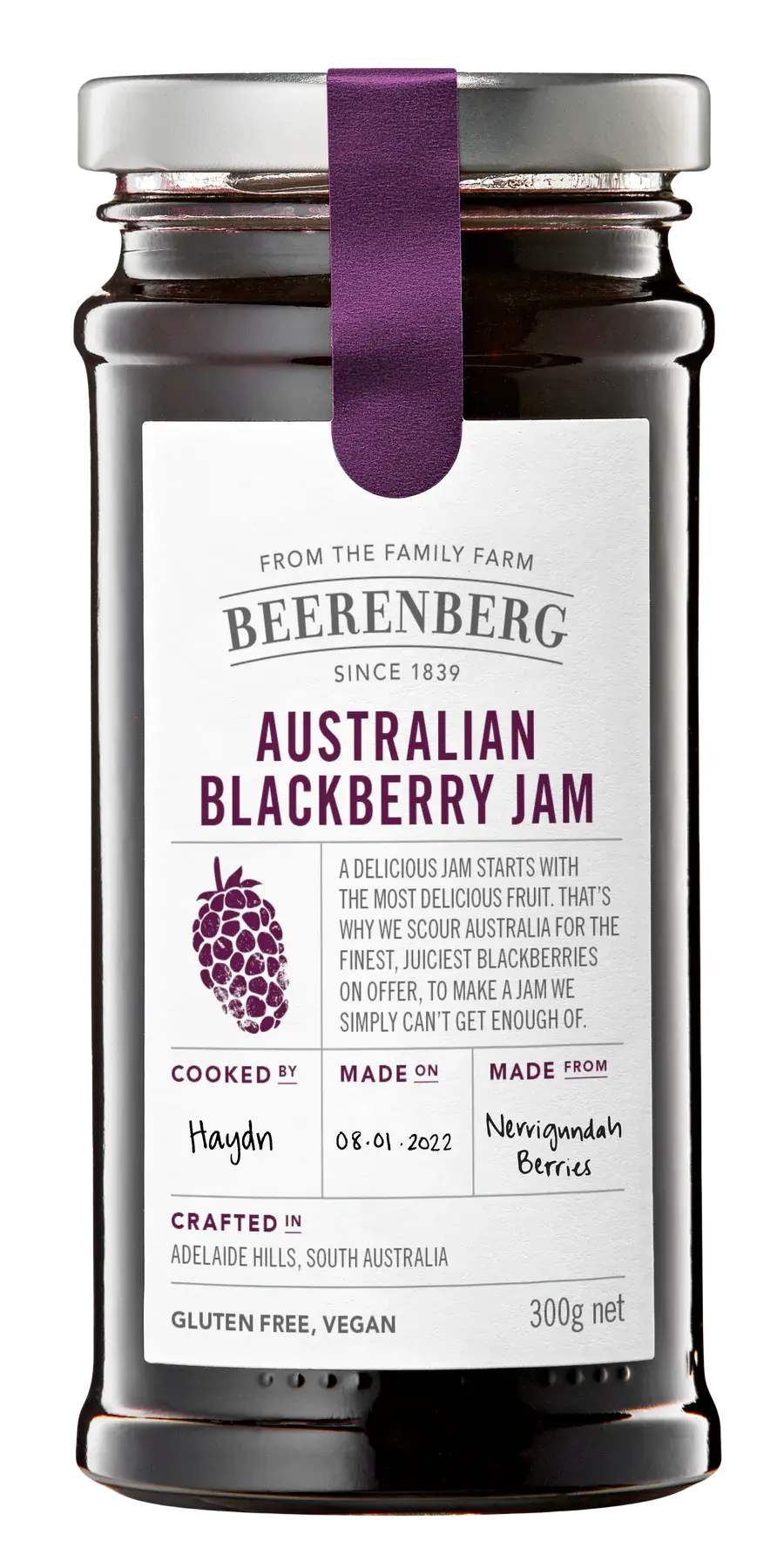 Beerenberg Australian Blackberry Jam 300g | GF V Beerenberg