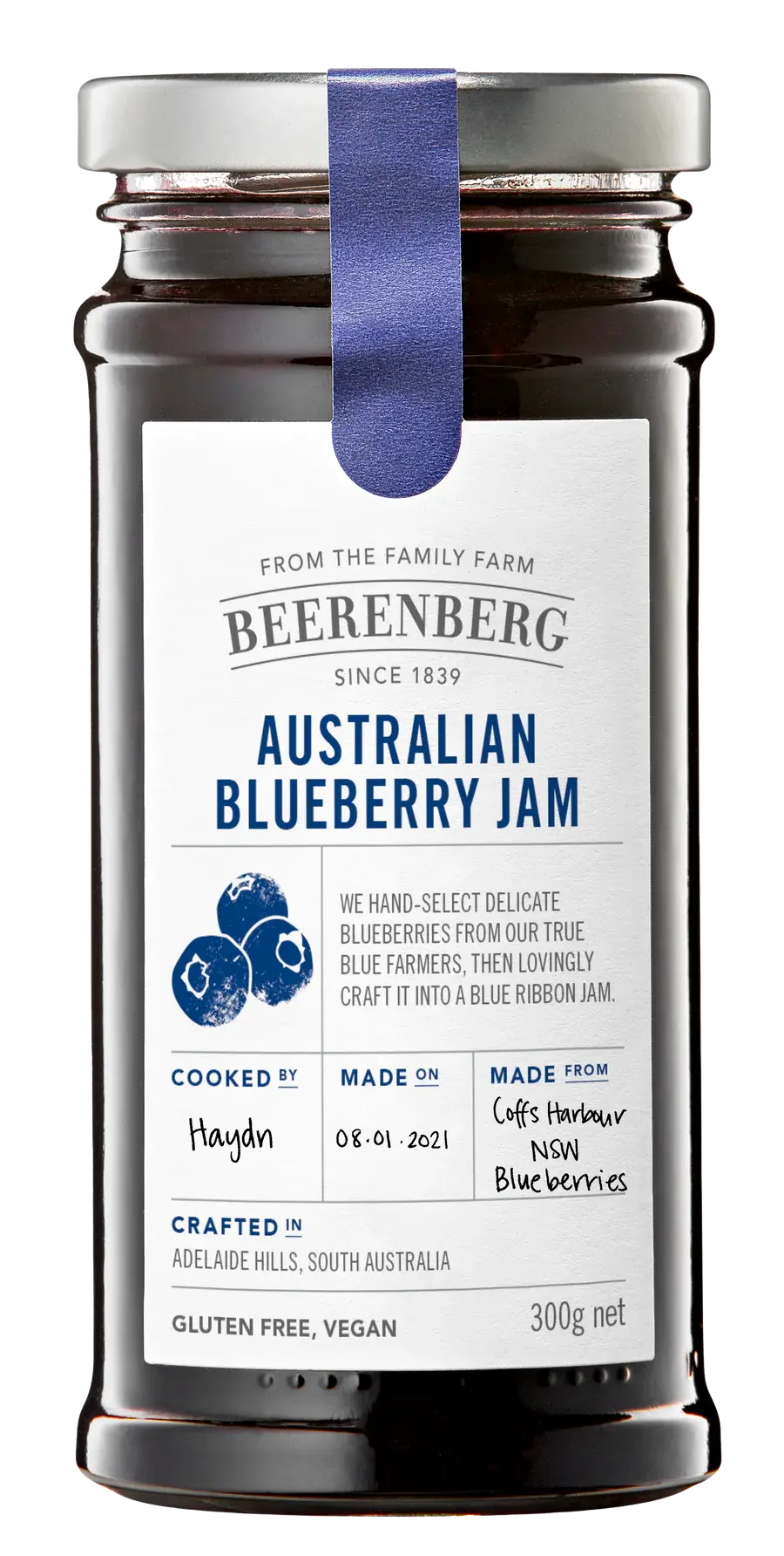 Beerenberg Australian Blueberry Jam 300g | GF V Beerenberg