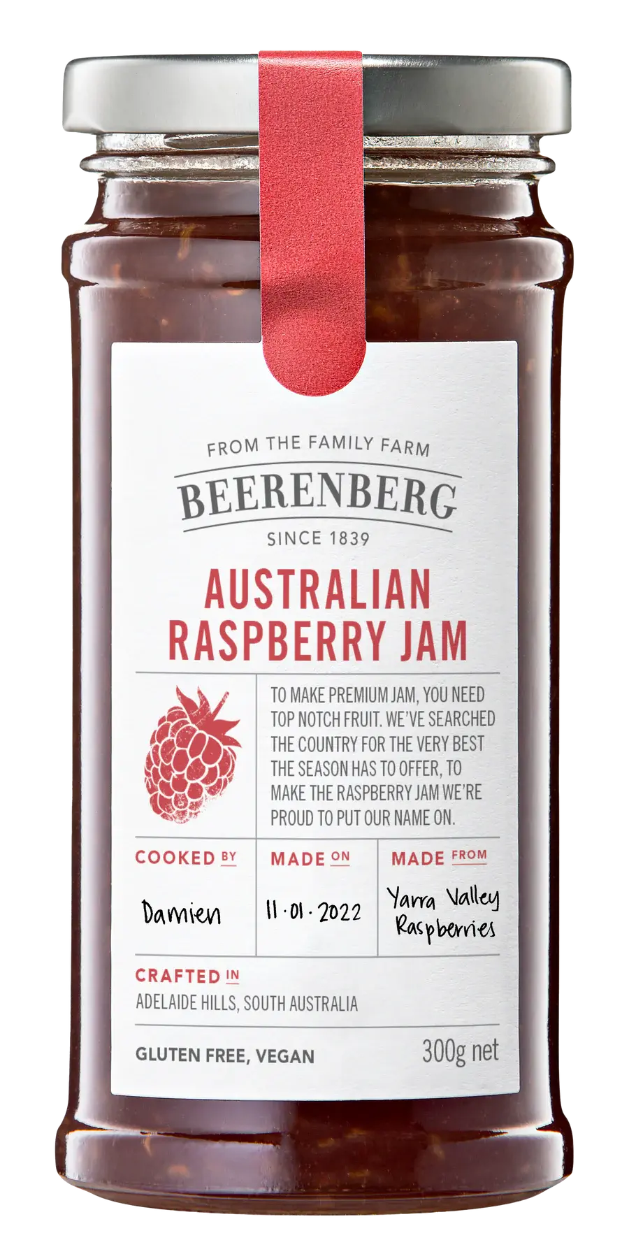 Beerenberg Australian Raspberry Jam 300g | GF V Beerenberg