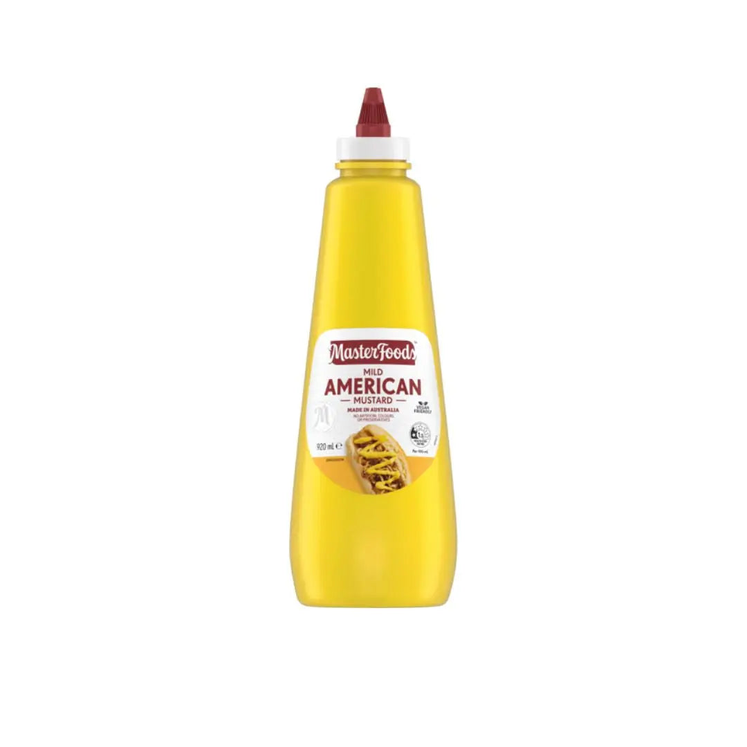 MasterFoods Mild American Mustard Bottle 920mL MasterFoods