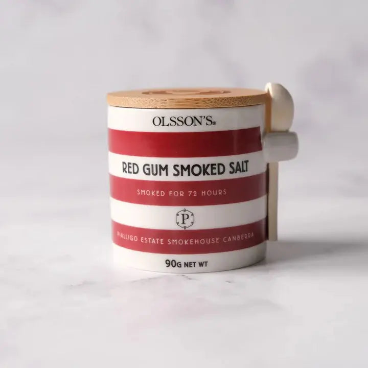 Olssons Red Gum Smoked Salt | 90g Stoneware Jar - petitstresors