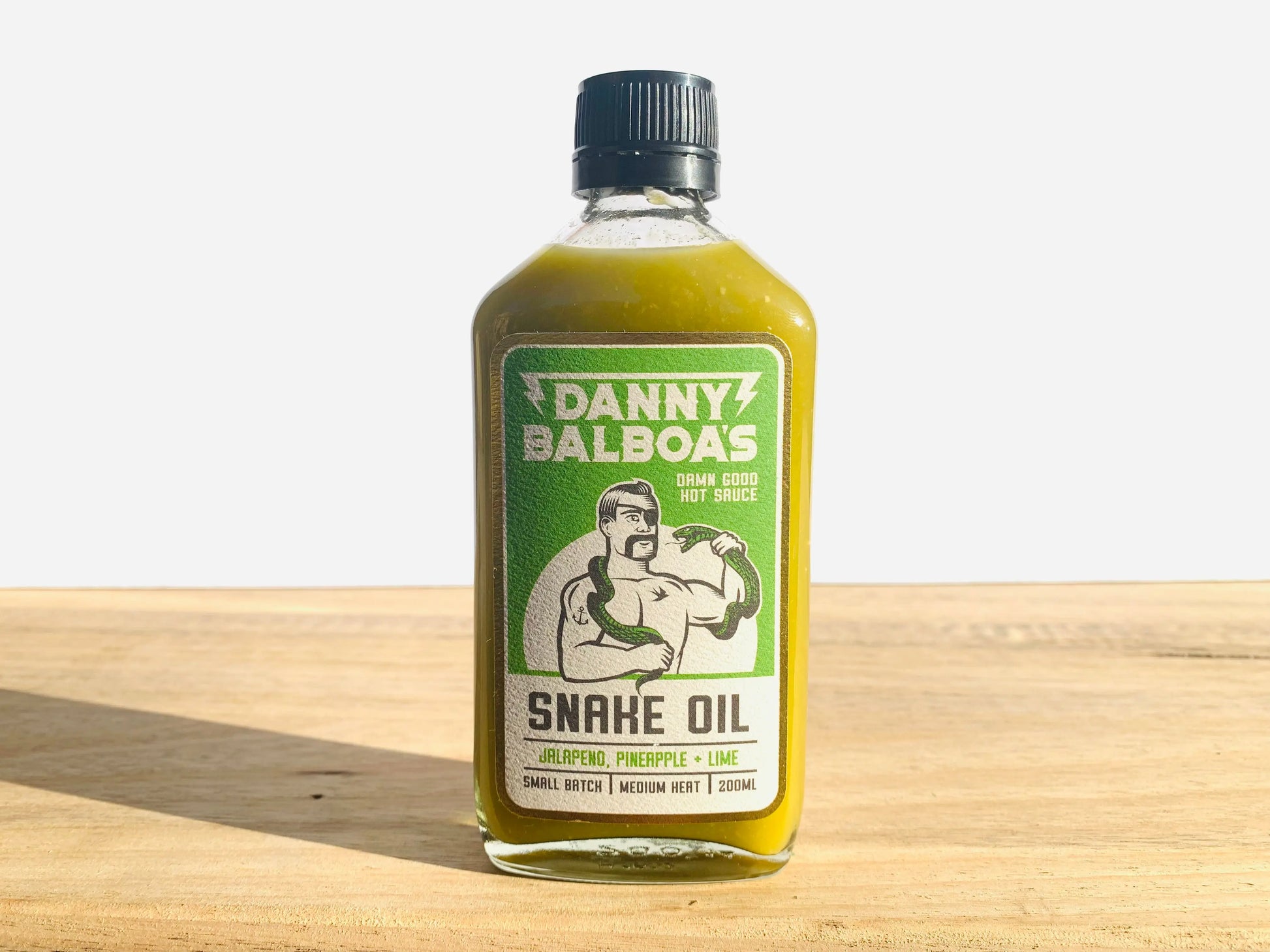 Danny Balboa | Snake Oil- Jalapeno, Pineapple & Lime Hot Sauce| Petitstresors Danny Balboas