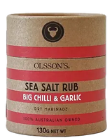 Olsson's Salt | Big Chilli & Garlic Sea Salt Rub 130g - petitstresors