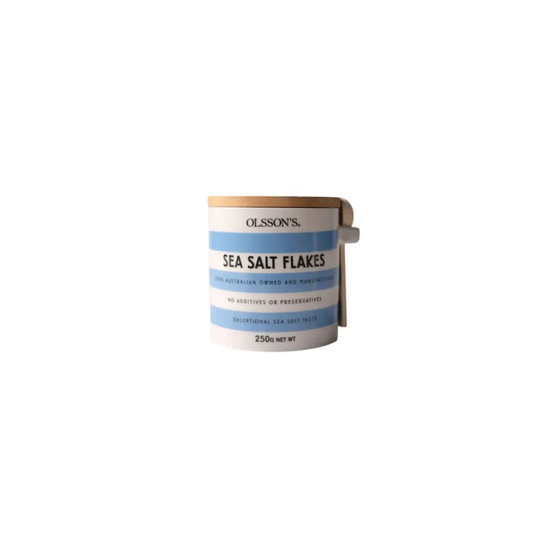 Olssons Pure Sea Salt Flakes | 250g Stoneware Jar - petitstresors