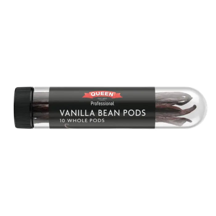 Queen | Professional Vanilla Bean Pods | 10 Whole Pods Queen