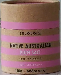 Native Australian Plum Salt Kraft Canister 110g Olsson's Salt