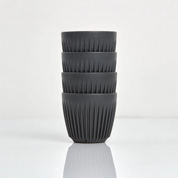 Huskee Cup | Reusable Cups 4 Pack 6oz/177ml Charcoal - petitstresors